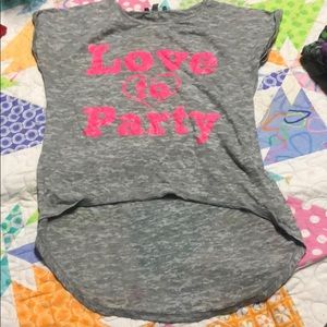 Limited collection Gray love to party shirt
